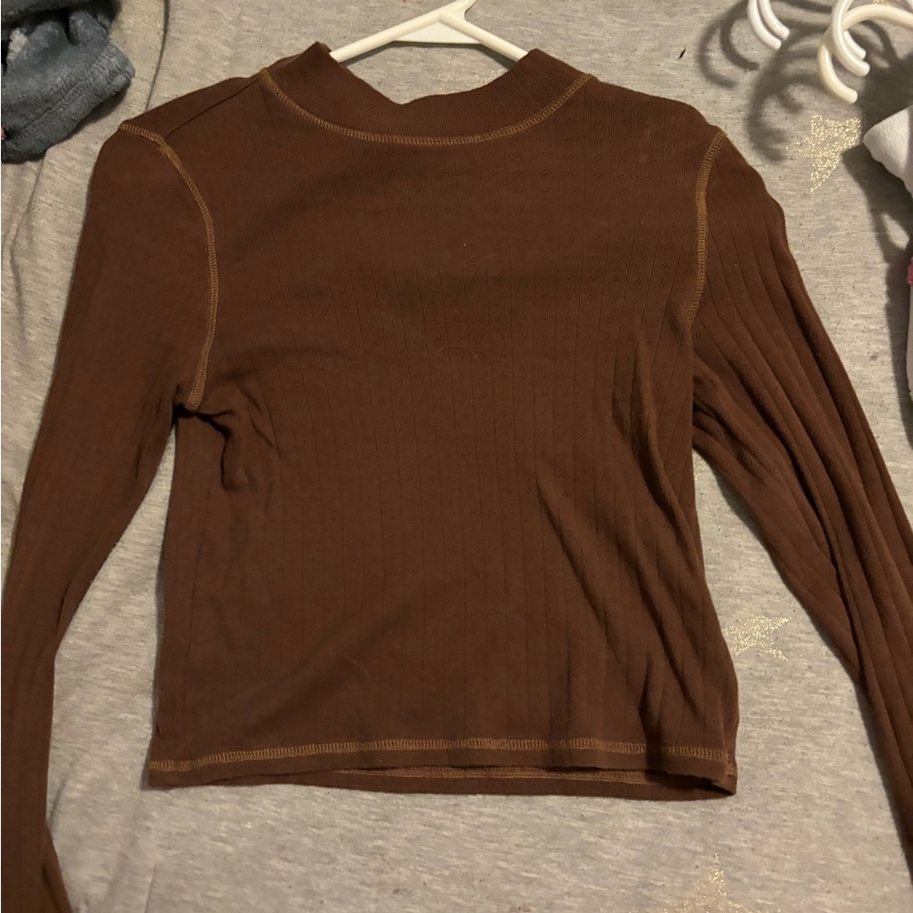 american eagle mock neck top